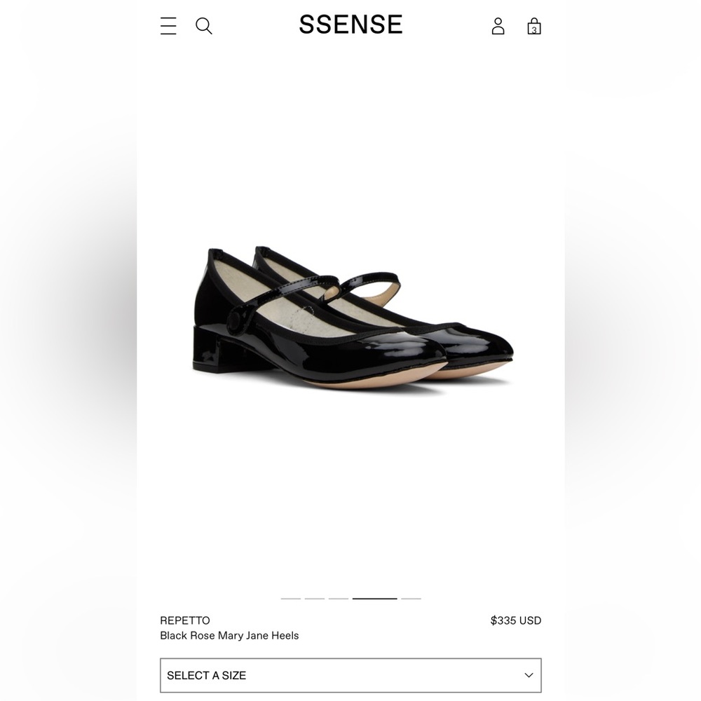 NWT Repetto Black Rose Mary Jane Heels FR39.5